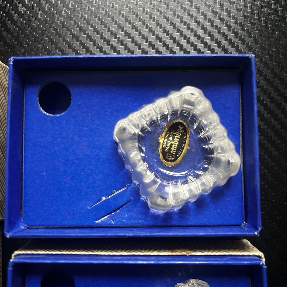 Cambridge Salt Westmorland Spoon Crystal Dip Cellar ST-5b 1.5"‎ JUST CELLAR